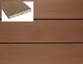 Terrasse bois composite co-extrudé Silvadec gamme atmosphère brun rio